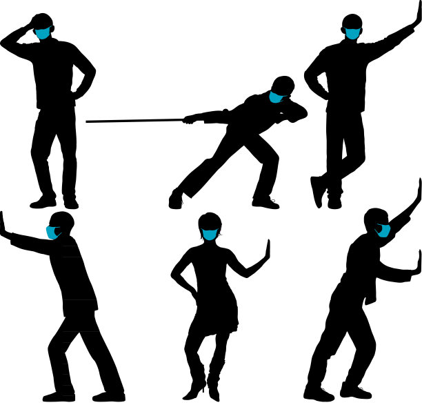 戴口罩的人们图片下载