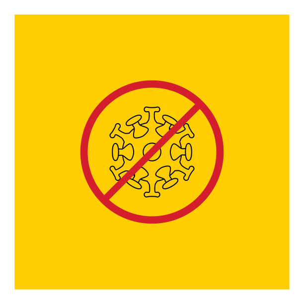 病毒、细菌、微生物停车标志矢量图标图片下载