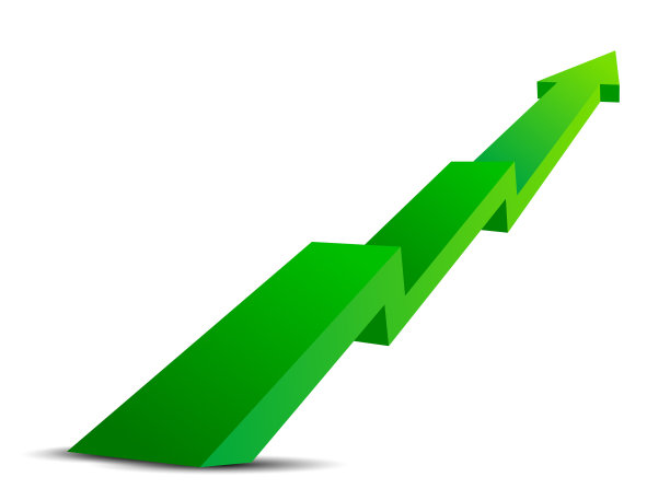 绿色增长箭头图片下载