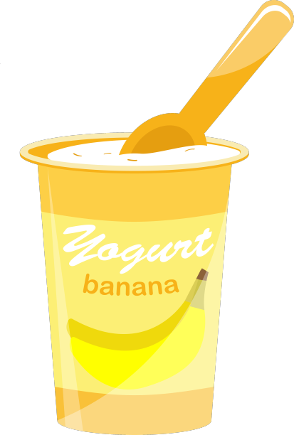 用一茶匙香蕉味的酸奶包装图片下载