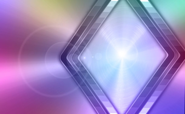 彩色发光抽象闪亮金属线条，魔幻空间光线。未来金属科技背景。图片下载