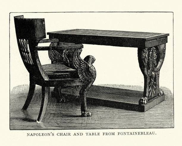 枫丹白露的拿破仑桌椅图片下载