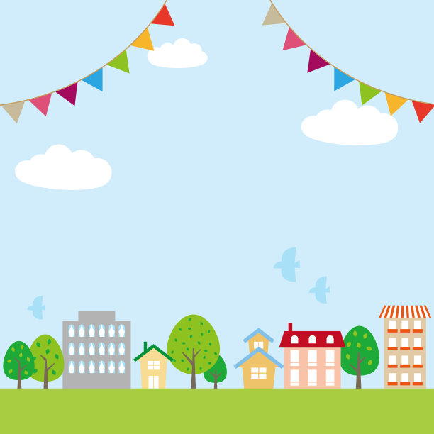 基于城市景观的横幅设计。图片下载