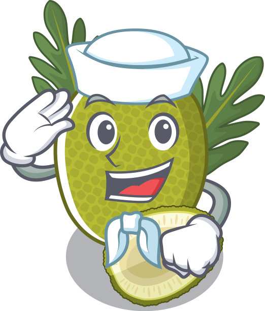 水手油炸面包果在卡通碗图片下载