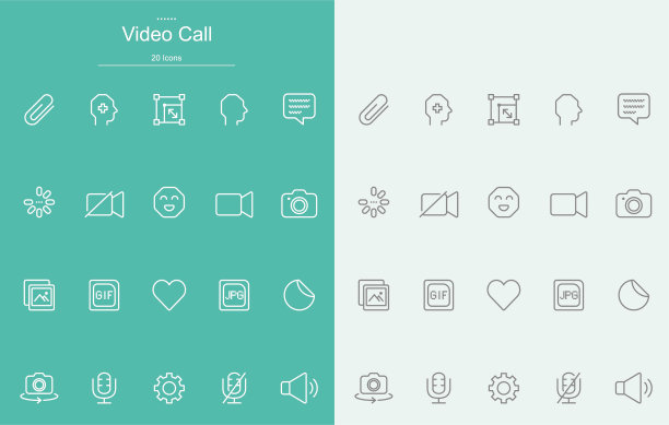视频通话线路图标图片下载