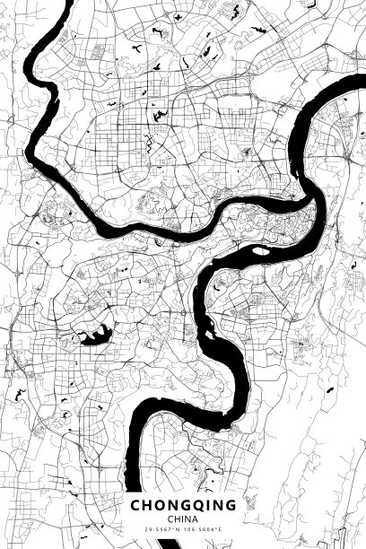 中国重庆矢量地图图片下载
