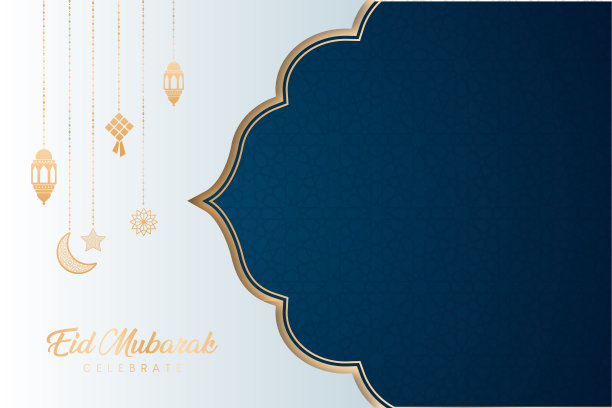 开斋节穆巴拉克伊斯兰问候背景图片下载