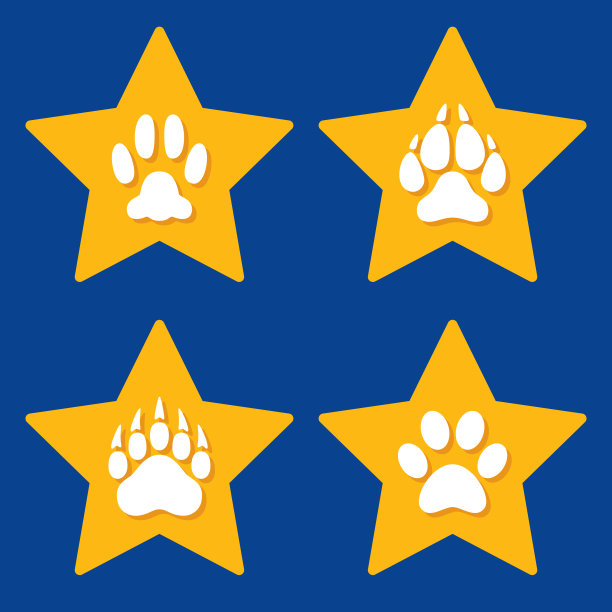 爪印明星图标集图片下载