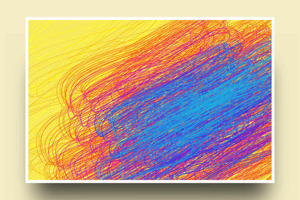 弯曲的彩色线条效果。光学纤维。图片下载