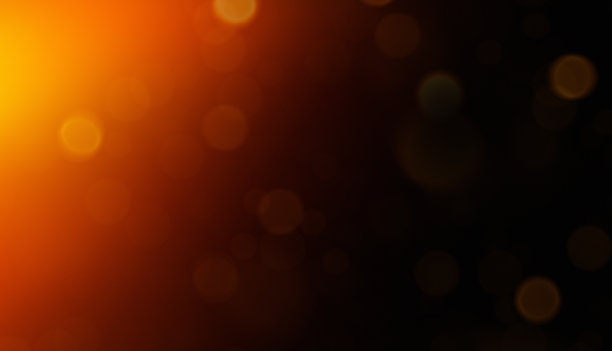 光漏烧伤的黑色背景与散景图片下载