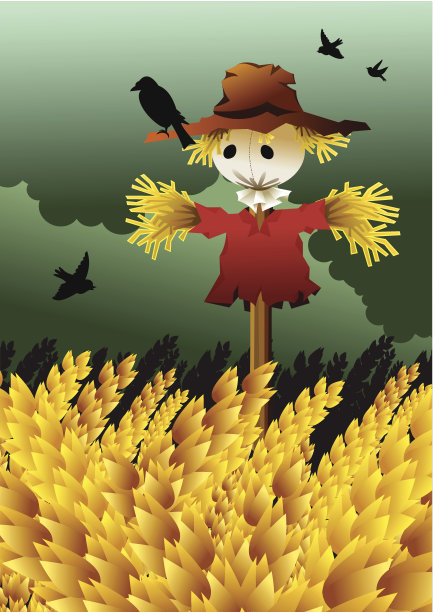 坏天气里的稻草人图片下载