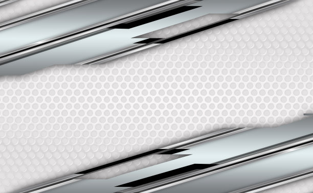 银圆网与金属板不锈钢。带有圆形网格的银色闪亮金属板。现代豪华设计的商业介绍，传单，海报，横幅，小册子。图片下载