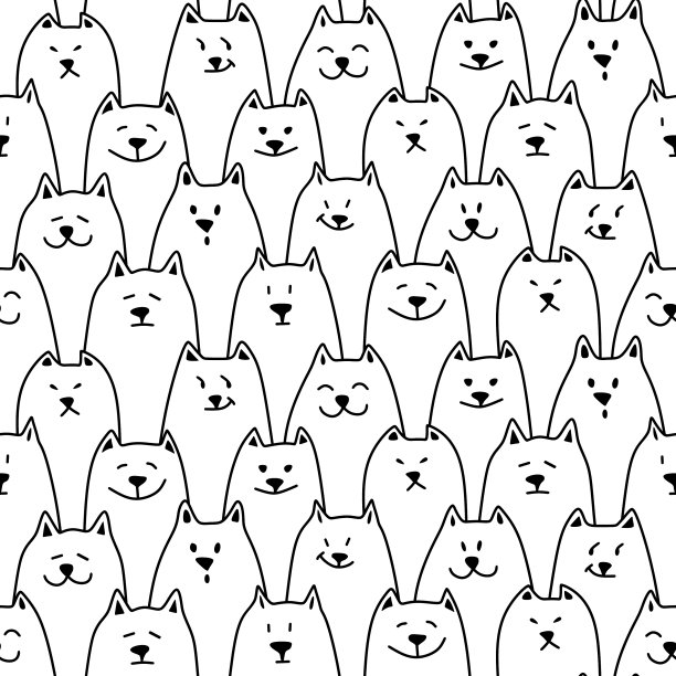 无缝图案与猫图片下载