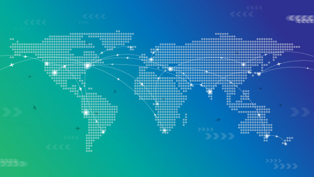 虚线世界旅游地图图片下载