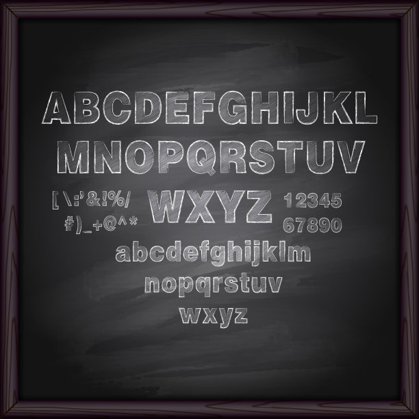 黑板上的粉笔字图片下载