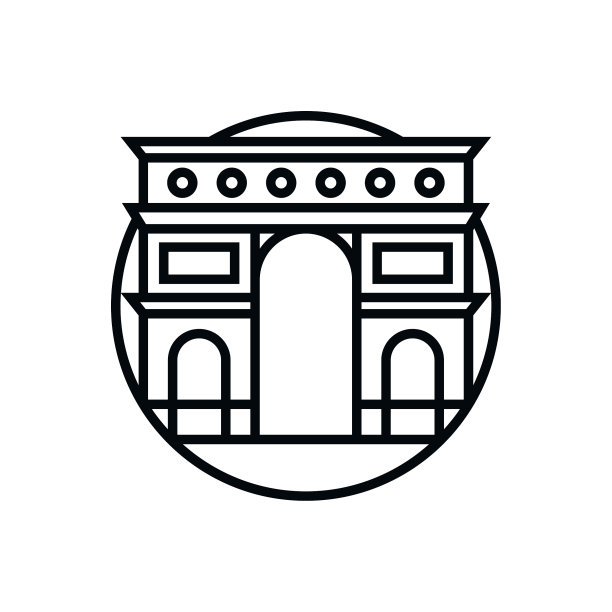 矢量弧的凯旋门图标图片下载