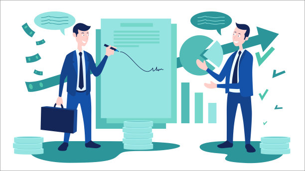 两名商人签署文件图片下载