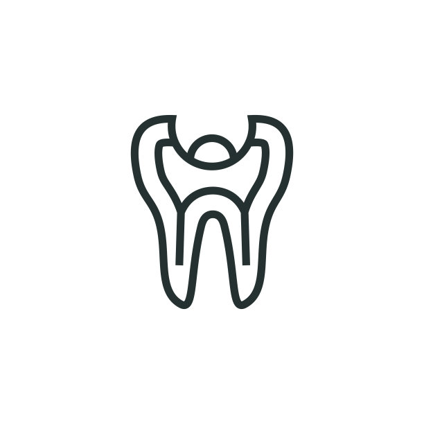 牙髓炎治疗线图标图片下载