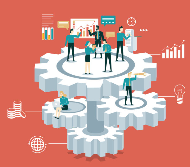 团队合作-齿轮图片下载