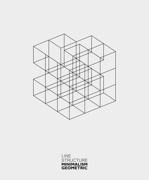 抽象线结构几何极简主义图案背景图片下载