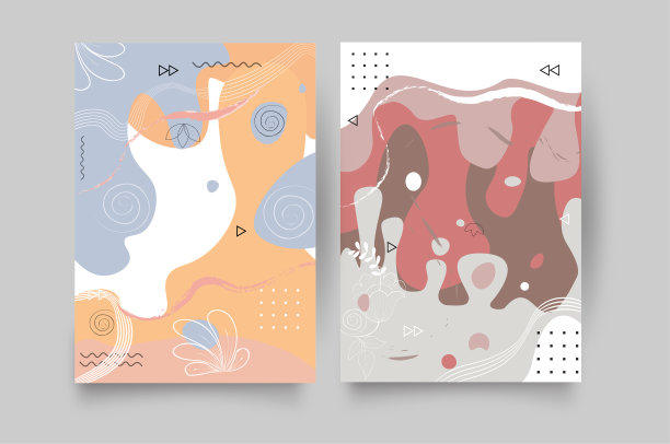 一套抽象创意艺术模板，时尚抽象通用模板促销。能够使用社交媒体的帖子，故事，移动应用程序，横幅设计，网络或互联网广告图片下载