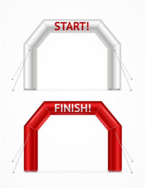 逼真详细的三维方形充气拱门图片下载