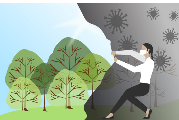 新冠肺炎后的美好世界。图片下载