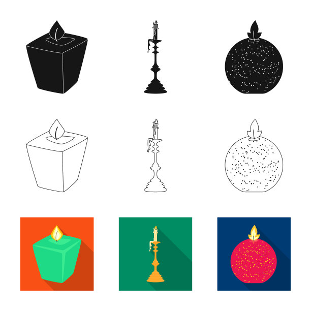 设计松驰和火焰标志集图片下载