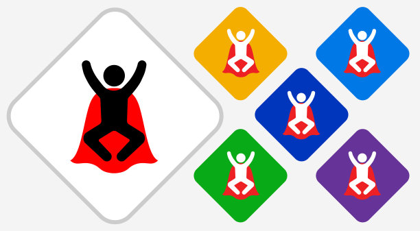 拥有跳跃角图标的超级英雄图片下载