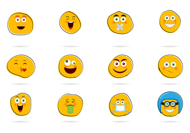 可爱的Emojis。图片下载