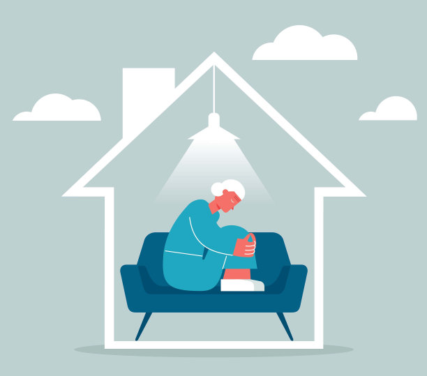 呆在家里——资深女性图片下载