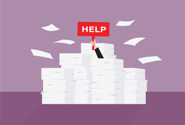 有帮助标志的商人有很多工作要做图片下载