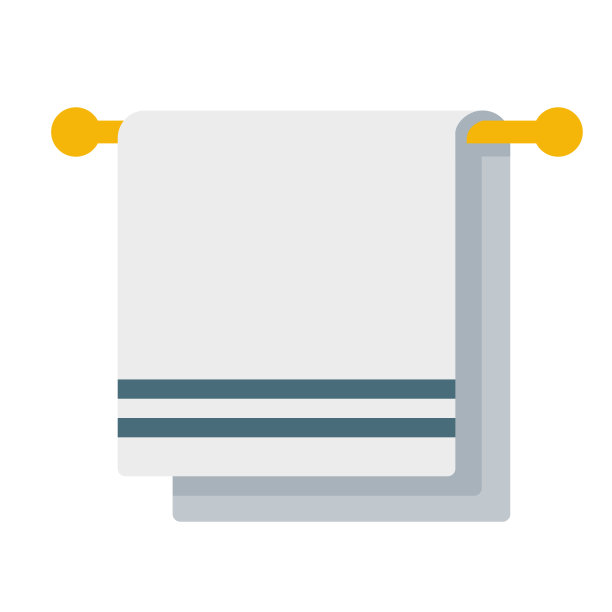 透明背景上的毛巾图标图片下载