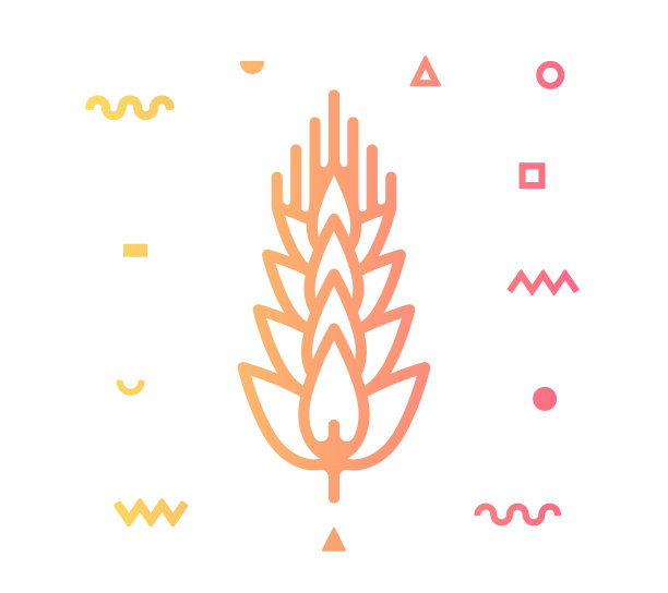 小麦线风格图标设计图片下载