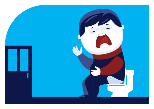 小男孩坐在马桶上哭图片下载