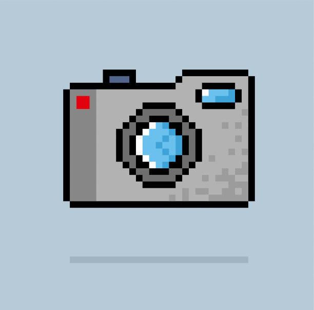 卡通相机像素图图片下载