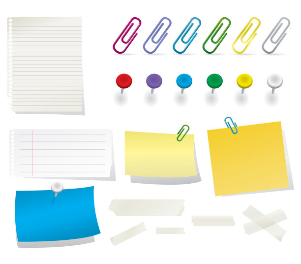 采购产品纸张，便利贴，回形针，图钉和胶粘带图片下载