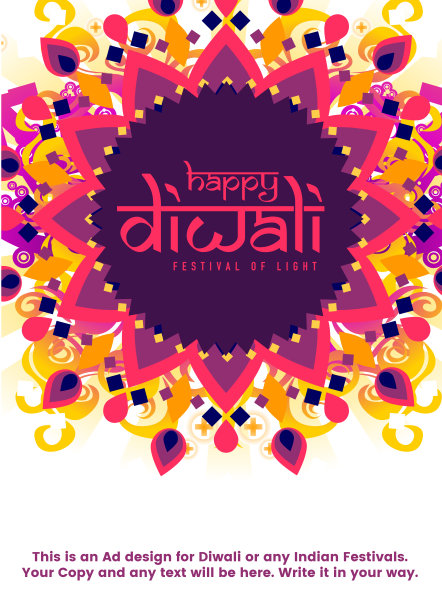 排灯节海报设计模板图片下载