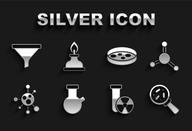 设置试管和烧瓶分子微生物图片下载