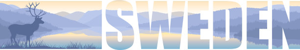 矢量插图-瑞典与雨鹿图片下载