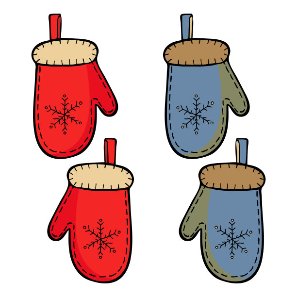 婴儿手套作为复古的织物贴花破旧图片下载