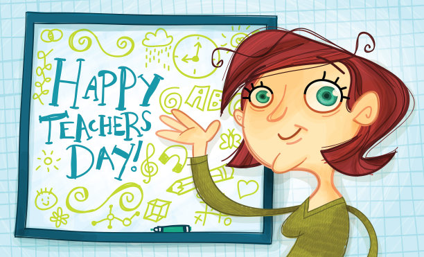 学校很酷!~幸福的老师图片下载