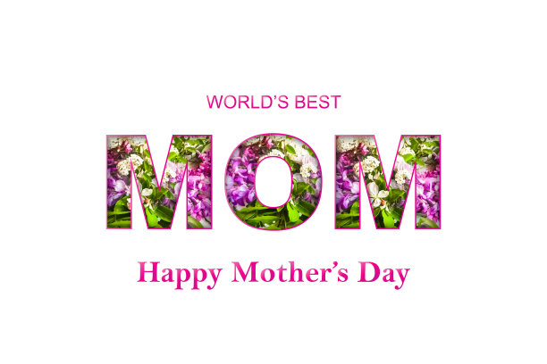 母亲节快乐，多色鲜花设计的贺卡，广告，横幅，传单和传单。图片下载