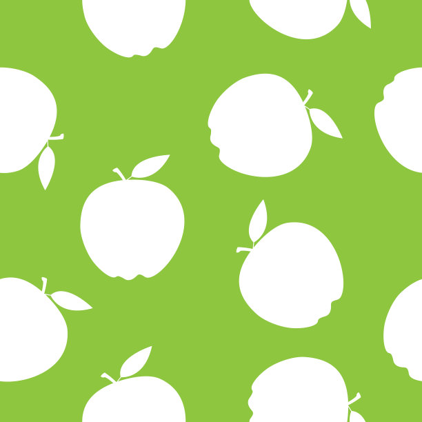 青苹果图案剪影图片下载