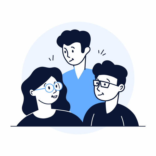 团队合作概念手绘插图，股票插图图片下载