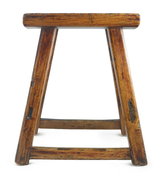 日本风格的长凳孤立在白色与修剪路径图片下载