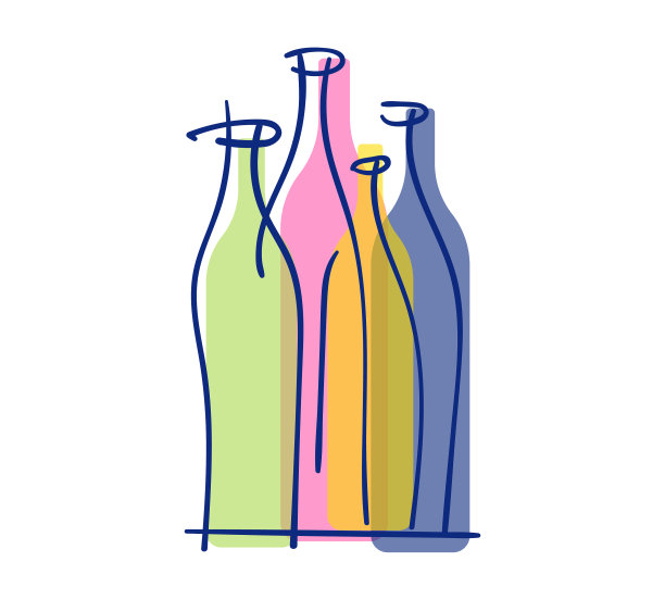 卡通风格的酒瓶图片下载