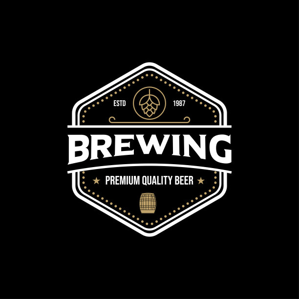 酿酒公司的标志。标志啤酒厂。复古啤酒厂标志矢量图片下载