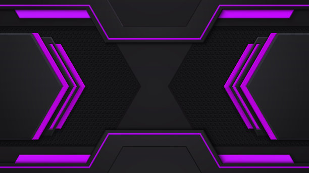 紫色和黑色对比抽象技术背景。紫色的背光。布局设计技术。矢量企业设计。图片下载