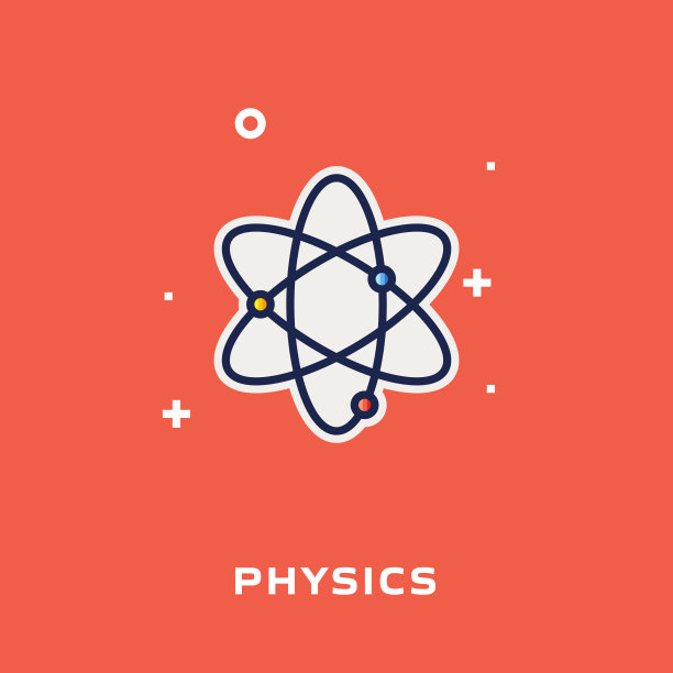 物理平面线图标。向量符号说明。图片下载